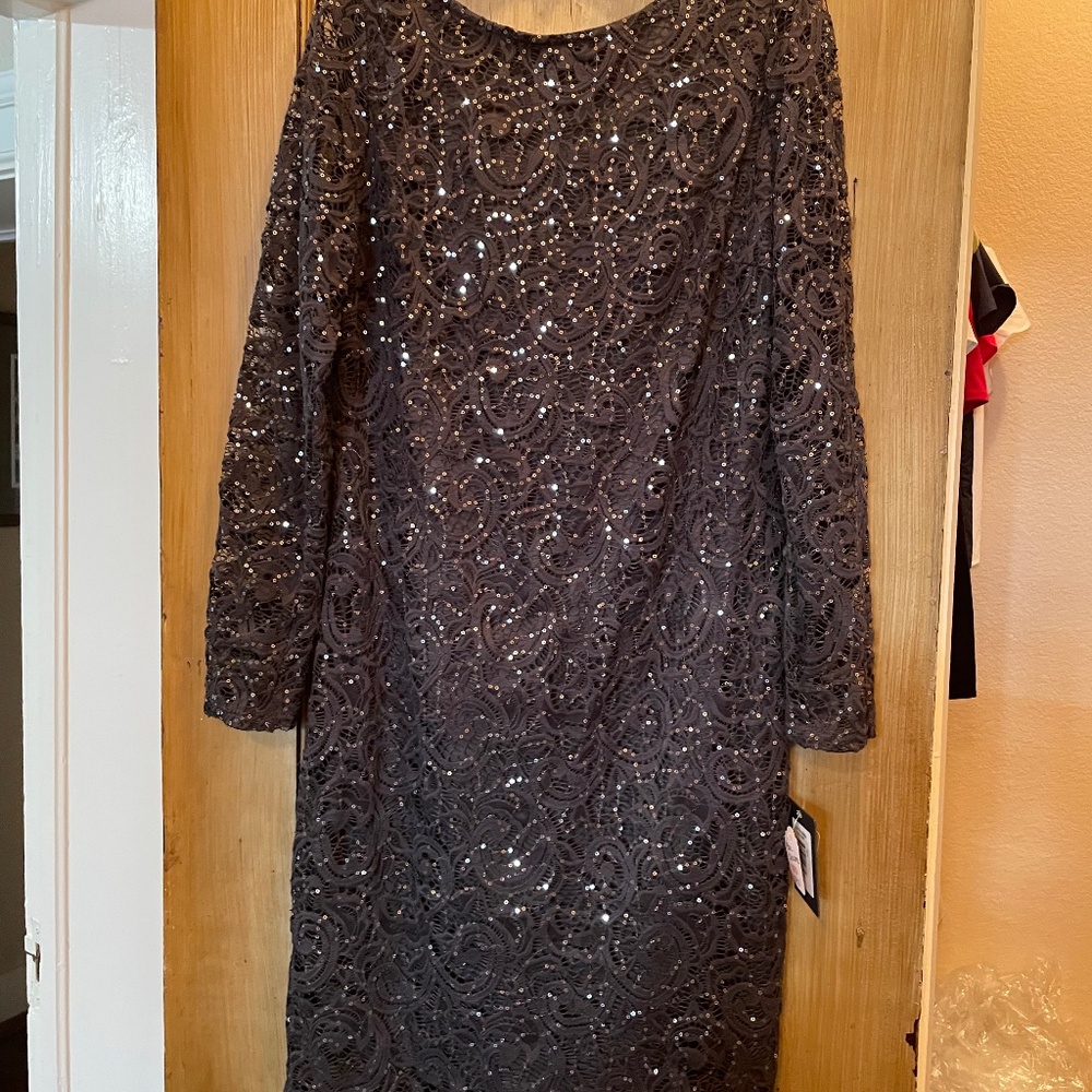 Long sleeve sequin mini